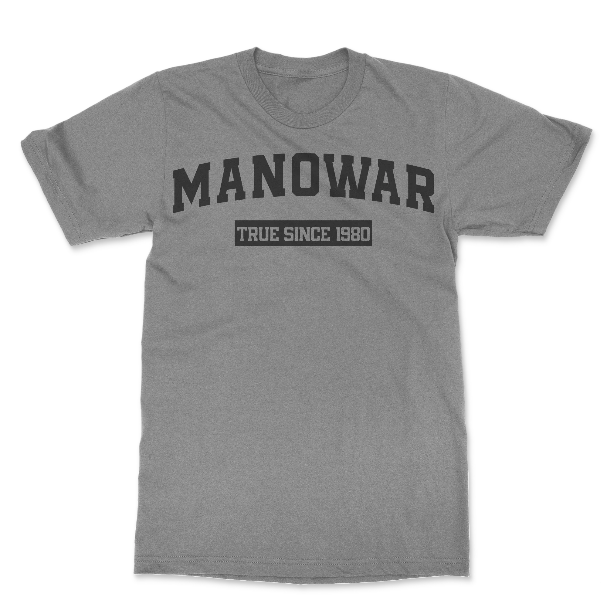 Manowar T-Shirt True Since 1980 grey with logo