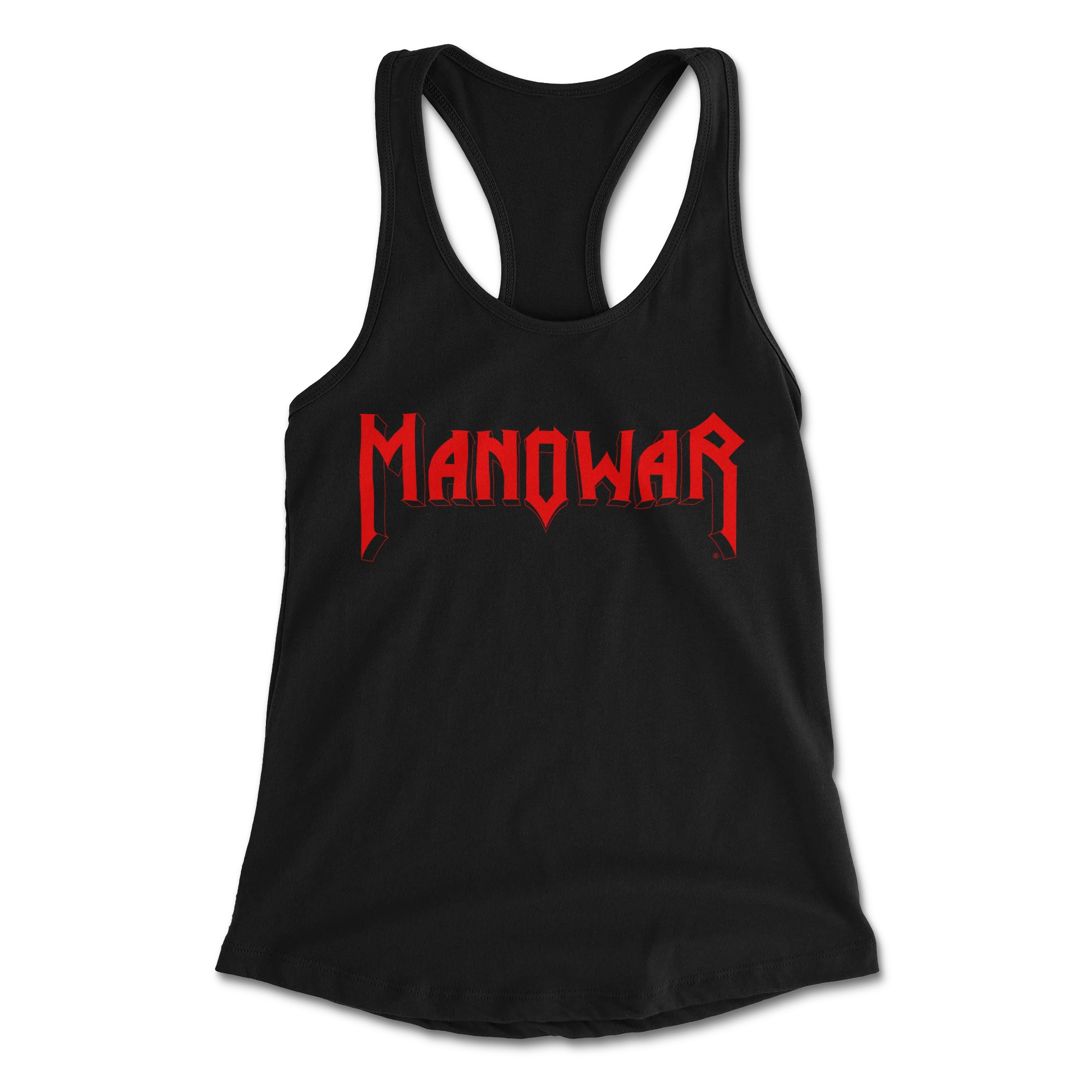 Manowar Ladies' Racer Back Tank Top With Logo And SOTH