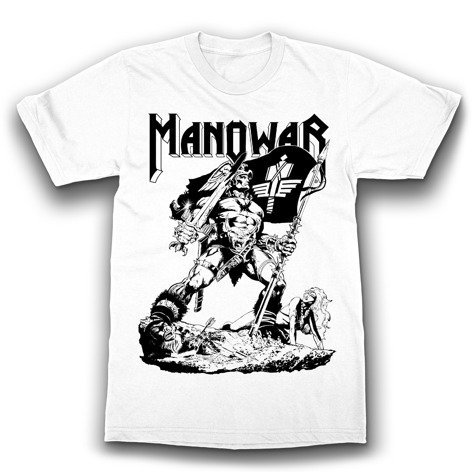 MANOWAR T-SHIRT HAIL TO ENGLAND WHITE