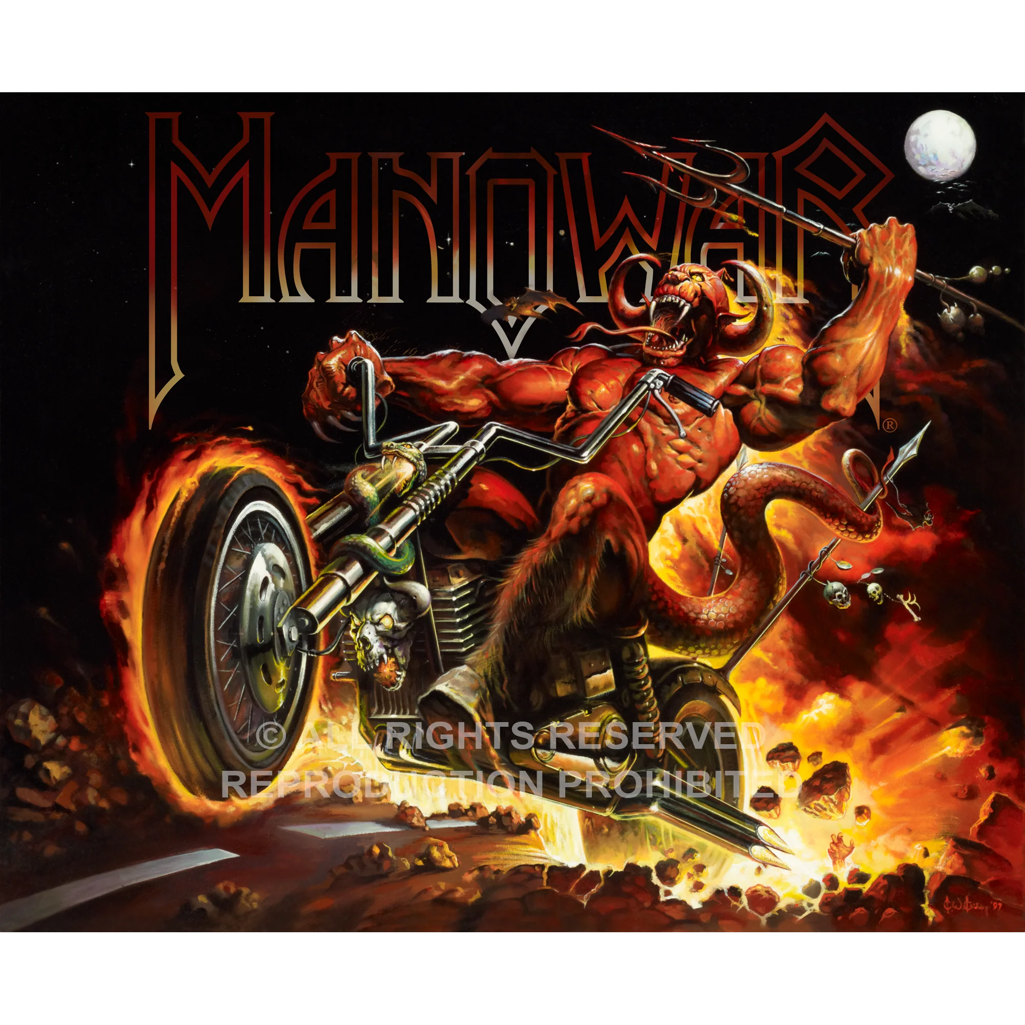 MANOWAR - Hell On Wheels - Ken Kelly - Fine Art Print