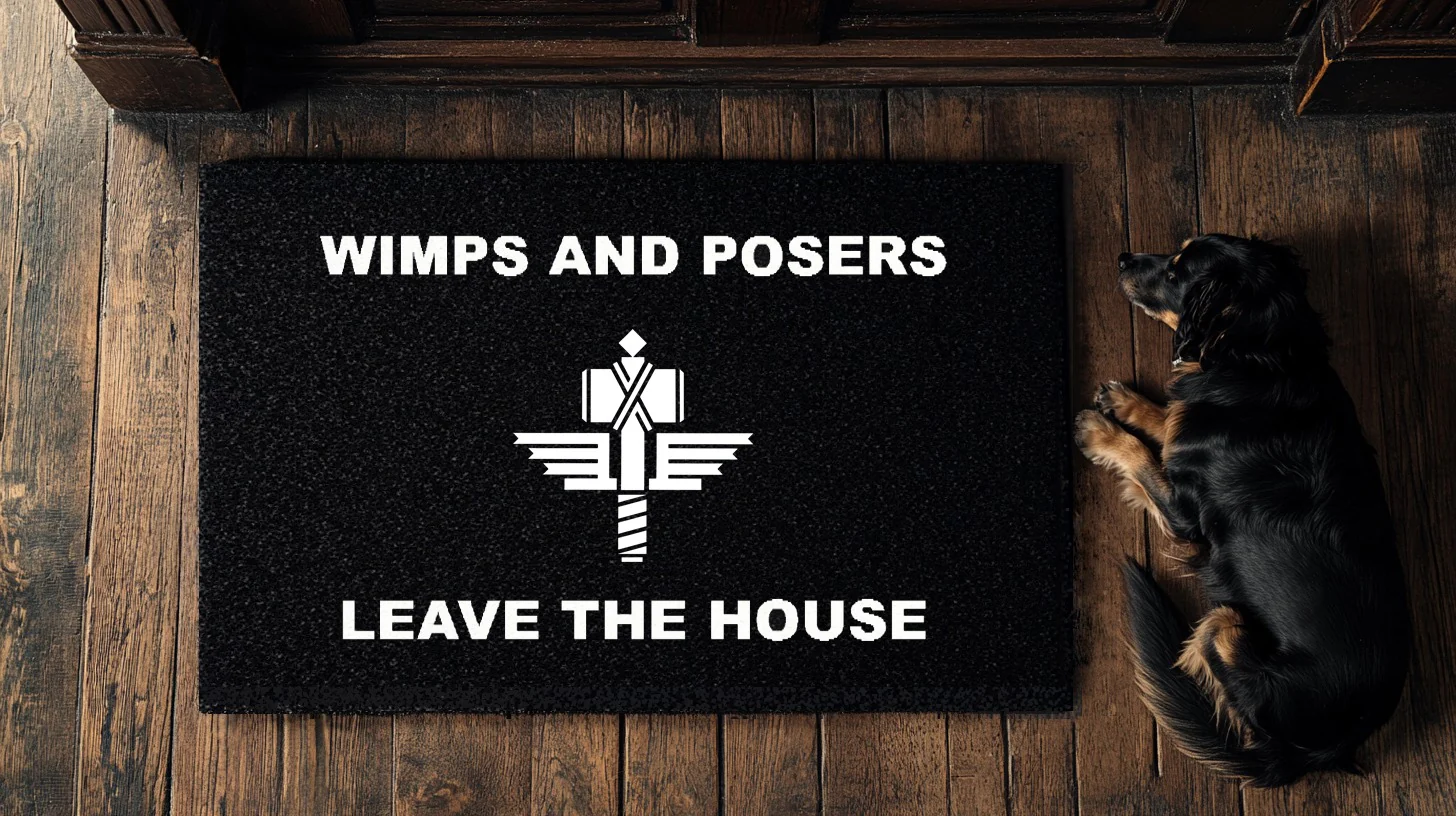 MANOWAR DOORMAT "WIMPS AND POSERS" - Image 3