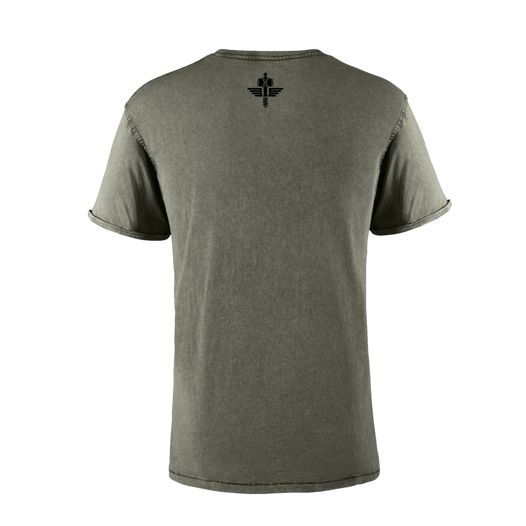 MANOWAR T-SHIRT GREEN ACID WASH VINTAGE LOGO - Image 3