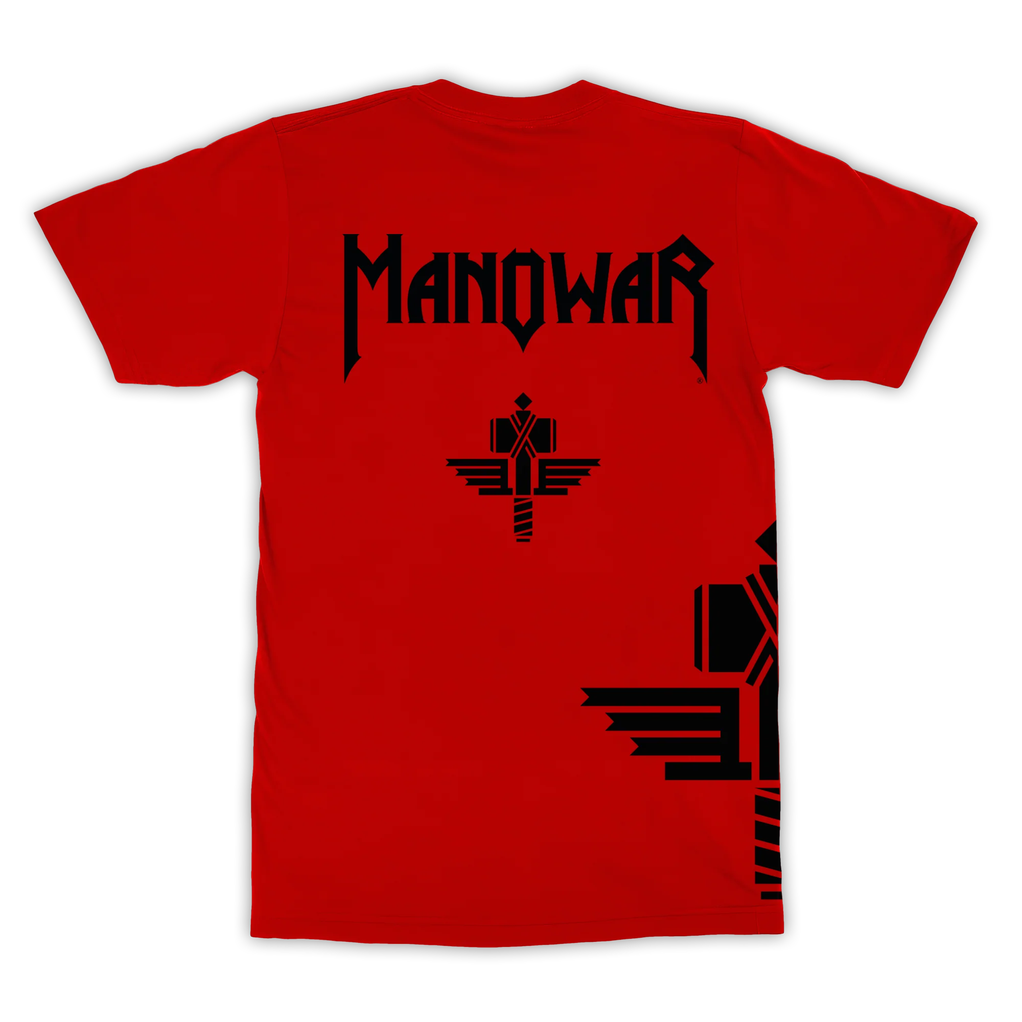 MANOWAR T-SHIRT SIGN OF THE HAMMER SIDE PRINT RED 2025 - Image 2