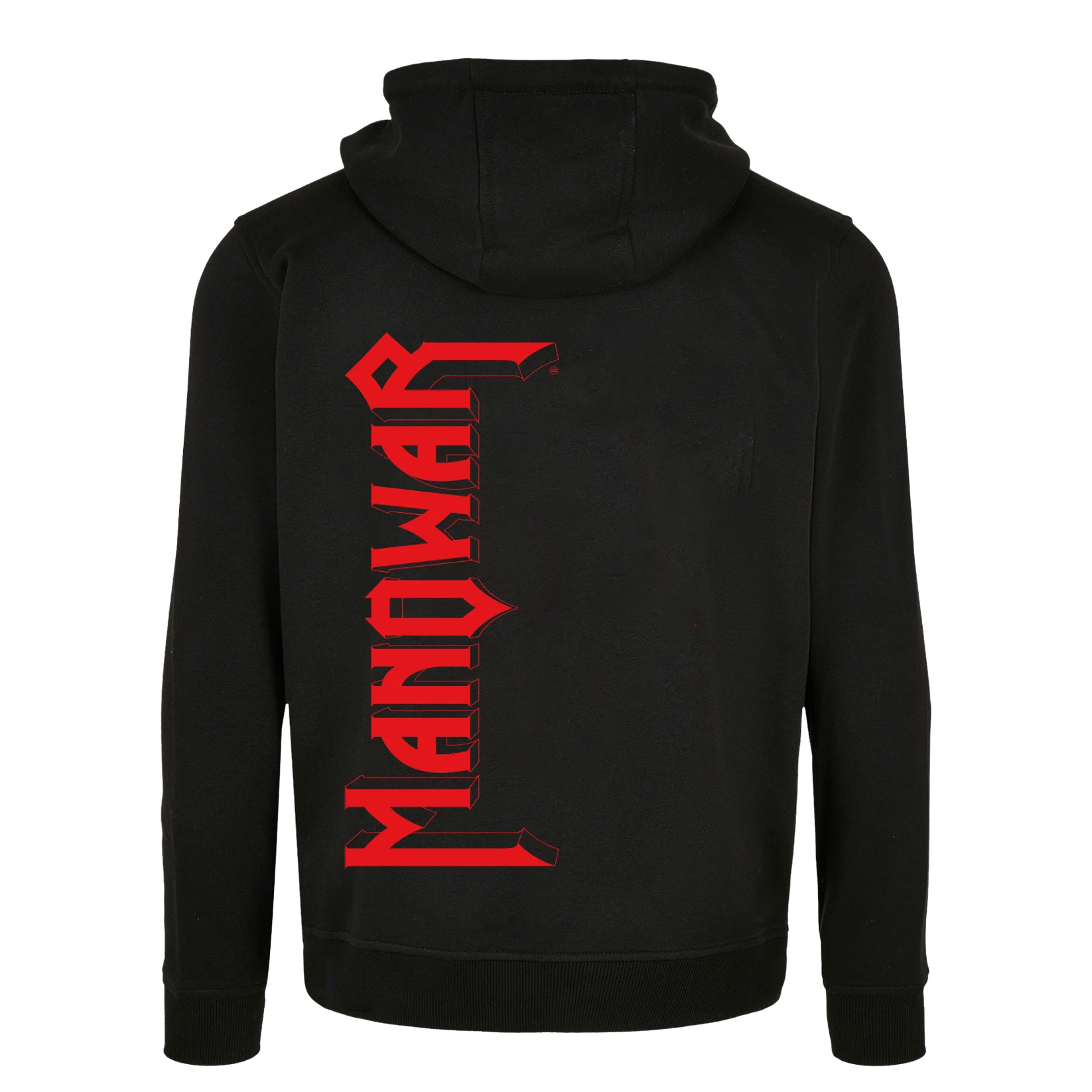 Manowar Zip Hoodie Men’s 3D outline Red Logo Vertical - Image 2